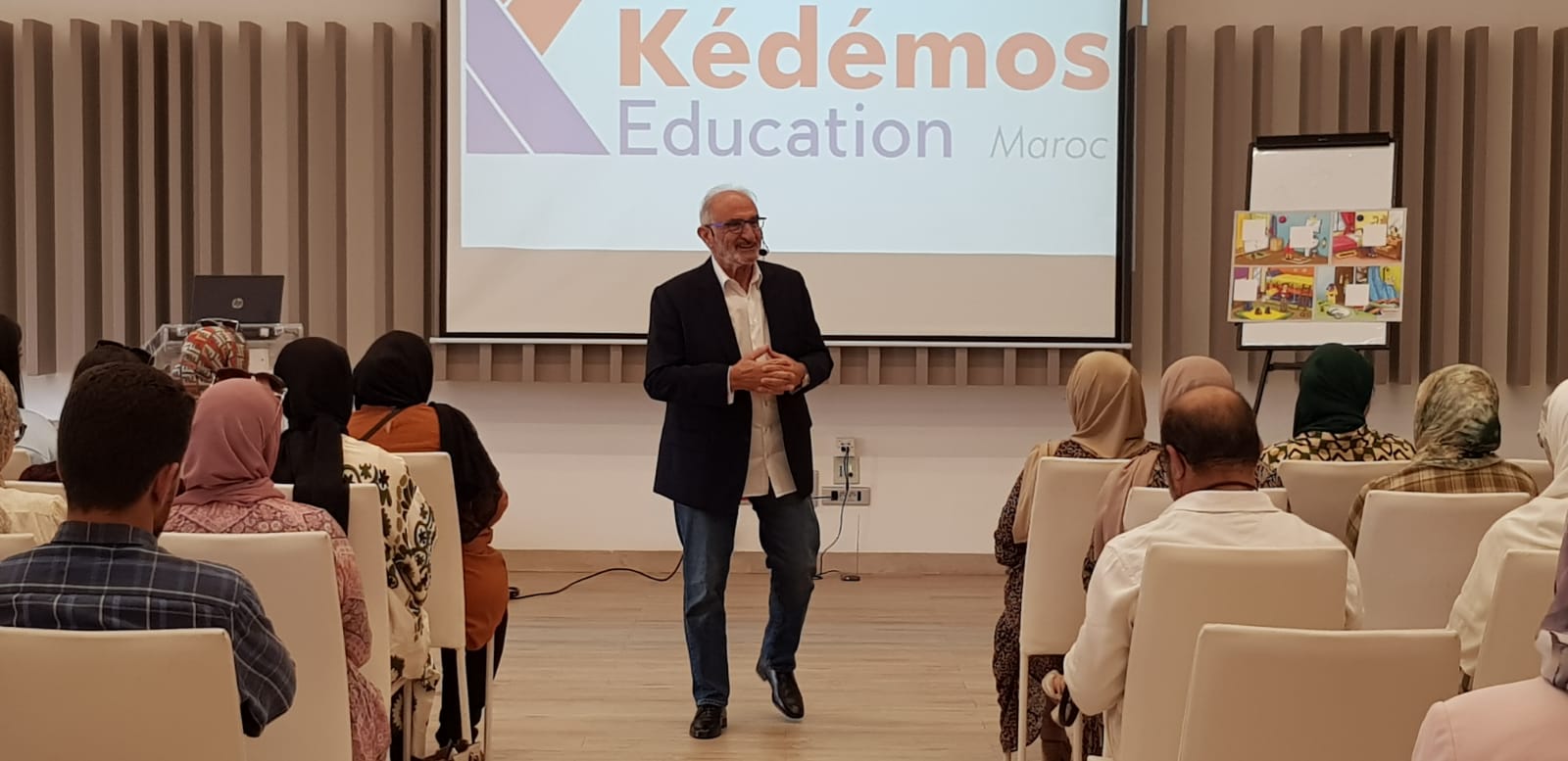 Frederic Kedemos giving a seminar